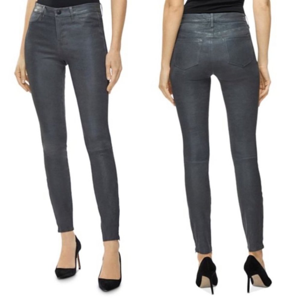 NWT J Brand Sleepwalker Gray Stretch Leather Pants sz 30